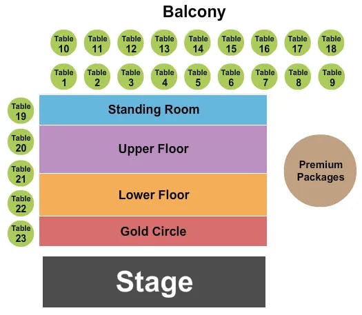 KNITTING FACTORY CONCERT HOUSE BOISE GA TABLES PREMIUM Seating Map Seating Chart