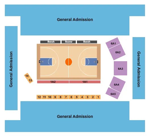  BASKETBALL HOOP JAM Seating Map Seating Chart