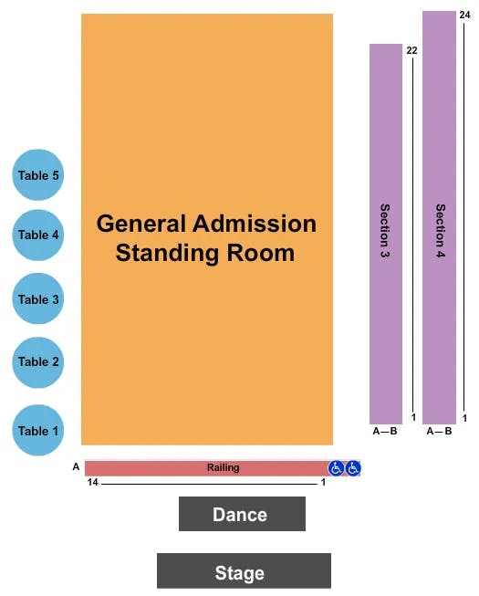  ALEJANDRO ESCOVEDO Seating Map Seating Chart