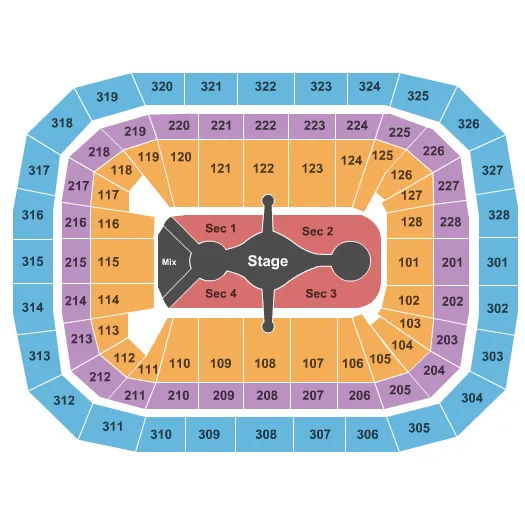  CARRIE UNDERWOOD Seating Map Seating Chart