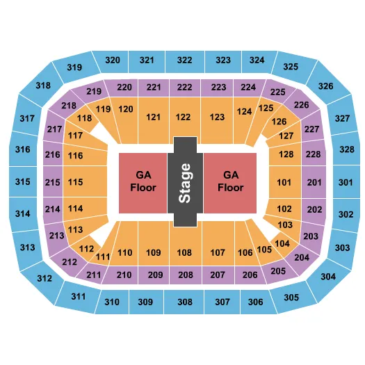  MUMFORD SONS Seating Map Seating Chart