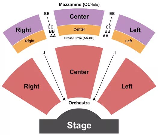  END STAGE Seating Map Seating Chart