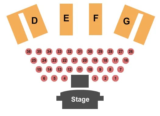 LAUBERGE CASINO HOTEL BATON ROUGE ENDSTAGE TABLES Seating Map Seating Chart