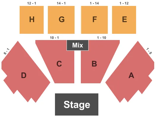 LAUBERGE DU LAC CASINO AND RESORT CONCERT Seating Map Seating Chart