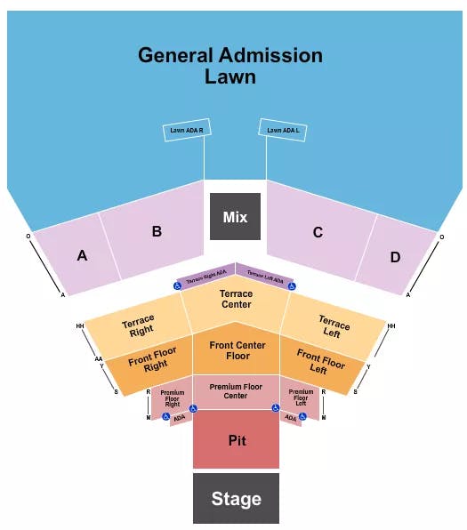  ENDSTAGE SMALL PIT 3 Seating Map Seating Chart