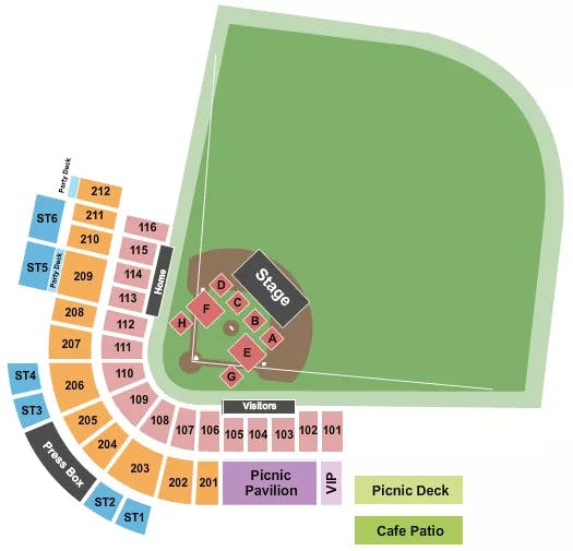 LP FRANS STADIUM CONCERT Seating Map Seating Chart