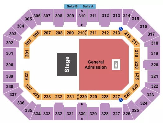  ENDSTAGE GA 2 Seating Map Seating Chart