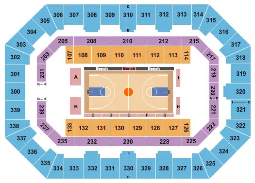  HARLEM GLOBETROTTERS 2 Seating Map Seating Chart