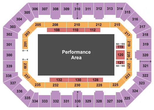  RODEO Seating Map Seating Chart