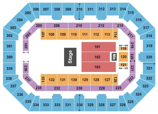  END STAGE 3 Seating Map Seating Chart