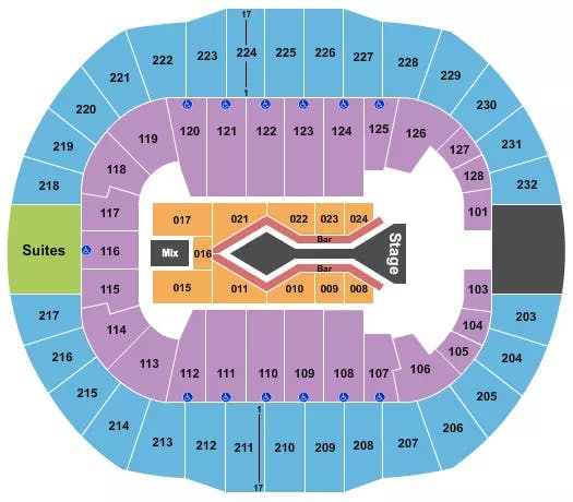  BLAKE SHELTON Seating Map Seating Chart