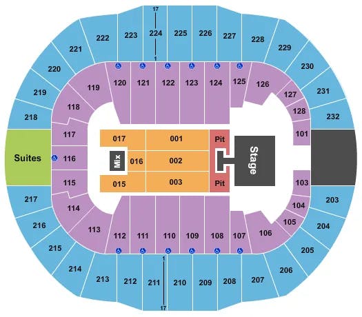  JASON ALDEAN 3 Seating Map Seating Chart