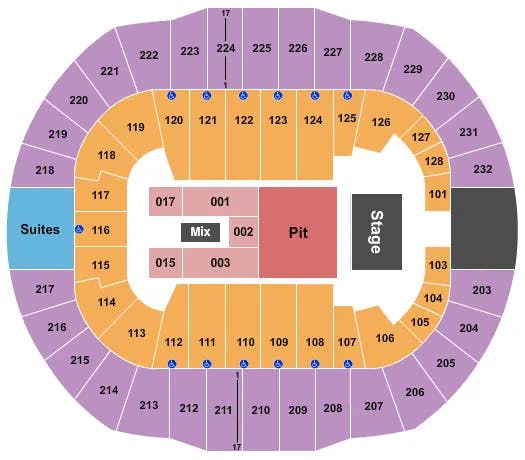  MEGADETH Seating Map Seating Chart