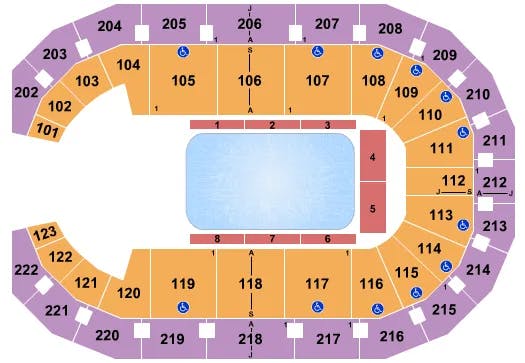  DISNEY ON ICE DREAM BIG Seating Map Seating Chart