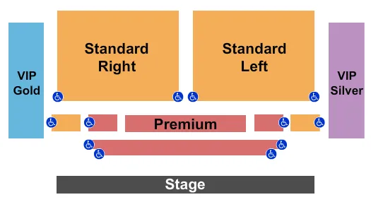 LANE COUNTY FAIR MAIN STAGE END STAGE Seating Map Seating Chart