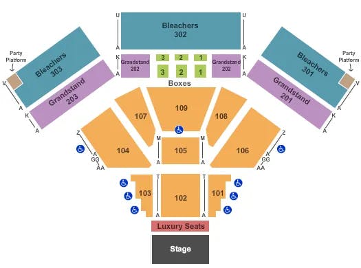  CARRIE UNDERWOOD Seating Map Seating Chart