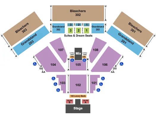  ENDSTAGE PIT Seating Map Seating Chart