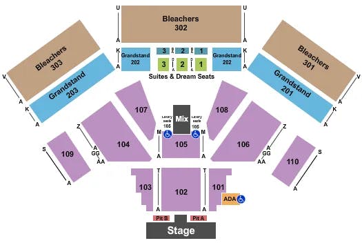  KID ROCK Seating Map Seating Chart