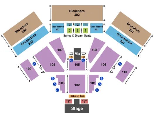  MIRANDA LAMBERT Seating Map Seating Chart