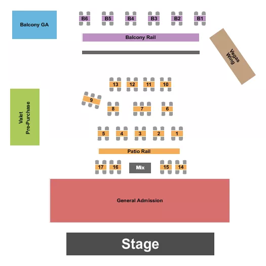  ENDSTAGE TABLES 3 Seating Map Seating Chart