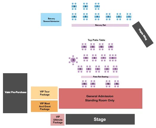  EVERCLEAR Seating Map Seating Chart