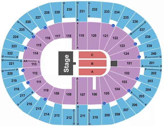  GAITHER VOCAL BAND Seating Map Seating Chart