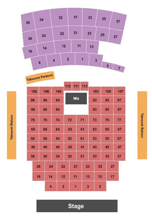  ENDSTAGE TABLES Seating Map Seating Chart