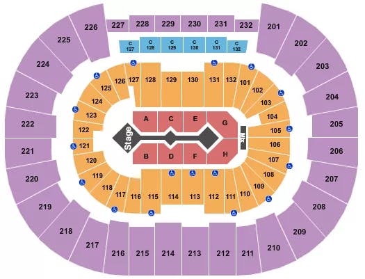  FOR KING AND COUNTRY Seating Map Seating Chart