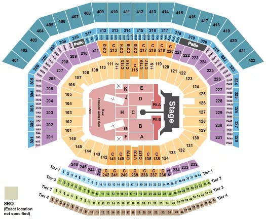 LEVIS STADIUM ROLLING STONES 2 Seating Map Seating Chart