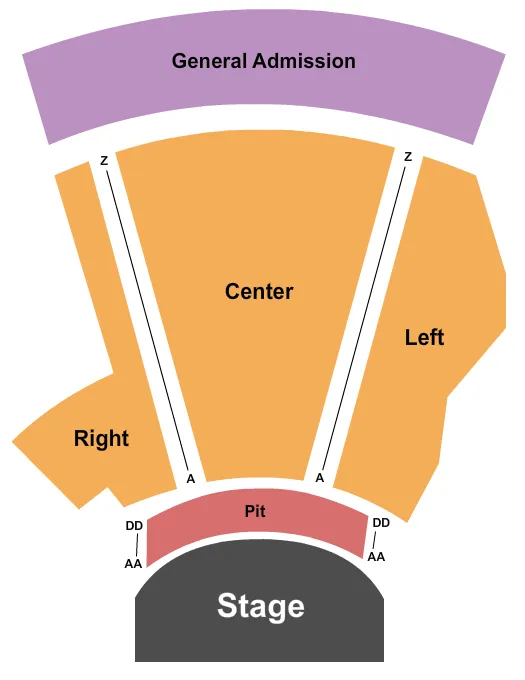  ENDSTAGE PIT Seating Map Seating Chart