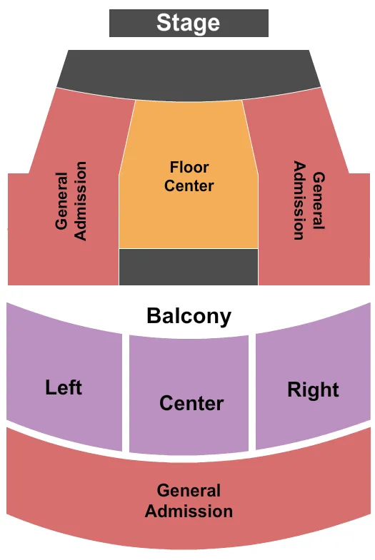 LIBERTY HALL KS ENDSTAGE RSV GA Seating Map Seating Chart