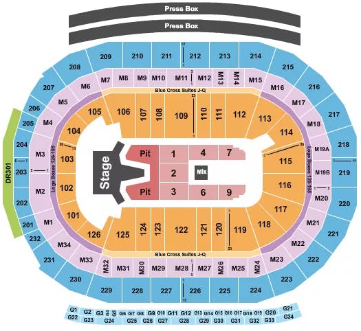  AJR Seating Map Seating Chart