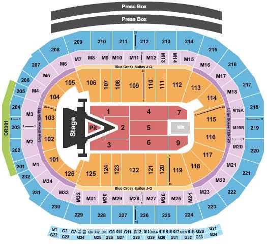  AEROSMITH Seating Map Seating Chart