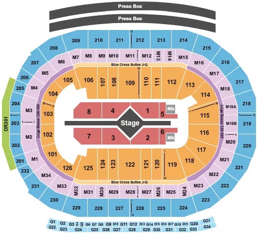  ALICIA KEYS Seating Map Seating Chart