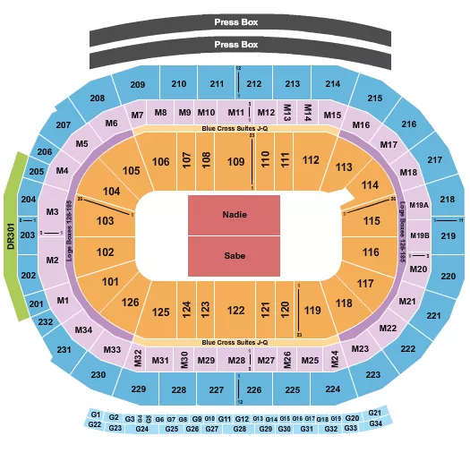  BAD BUNNY Seating Map Seating Chart