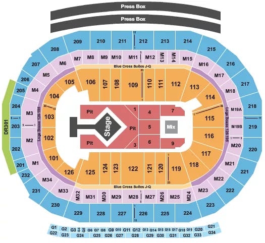  BLINK 182 Seating Map Seating Chart