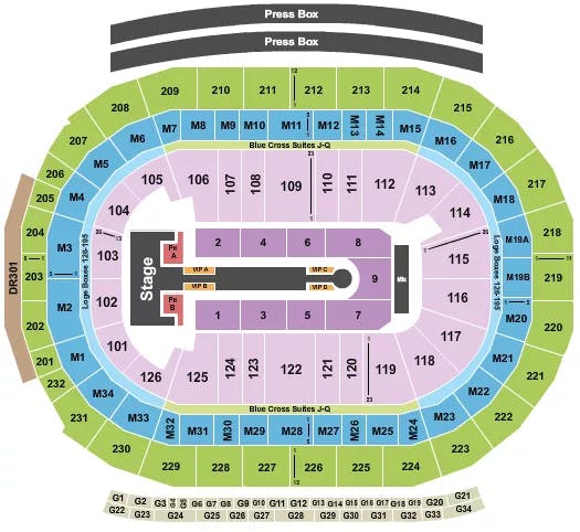  JENNIFER LOPEZ Seating Map Seating Chart