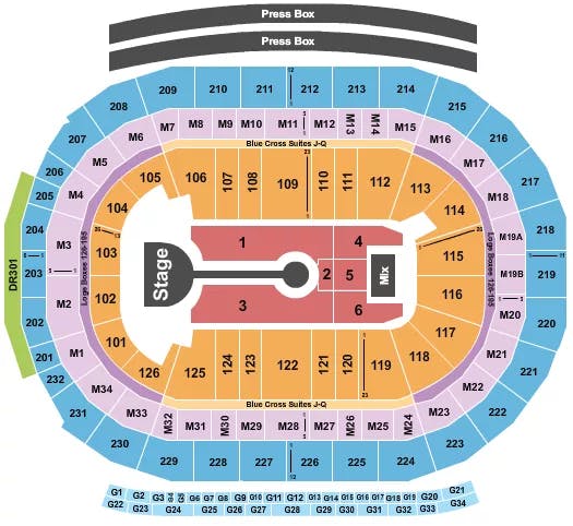  LAUREN DAIGLE Seating Map Seating Chart