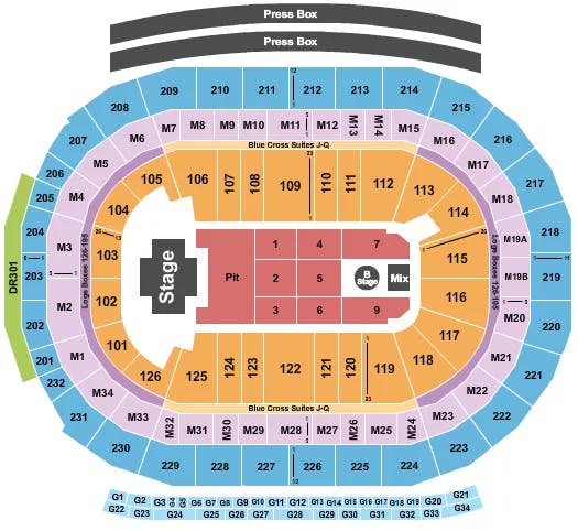  LAURYN HILL THE FUGEES Seating Map Seating Chart
