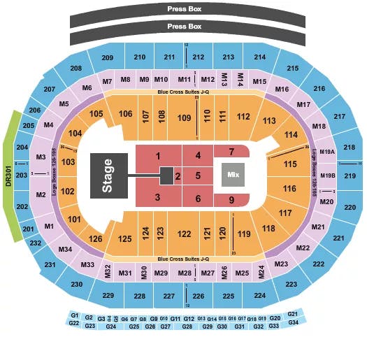  MERCYME Seating Map Seating Chart