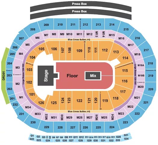  NF Seating Map Seating Chart