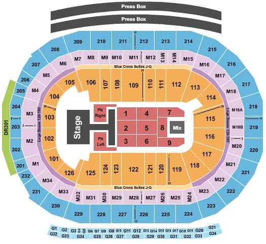  OLD DOMINION Seating Map Seating Chart