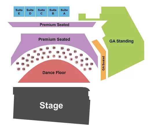  END STAGE DANCE FLOOR 2 Seating Map Seating Chart