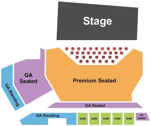  GA PREMIUM TABLES Seating Map Seating Chart