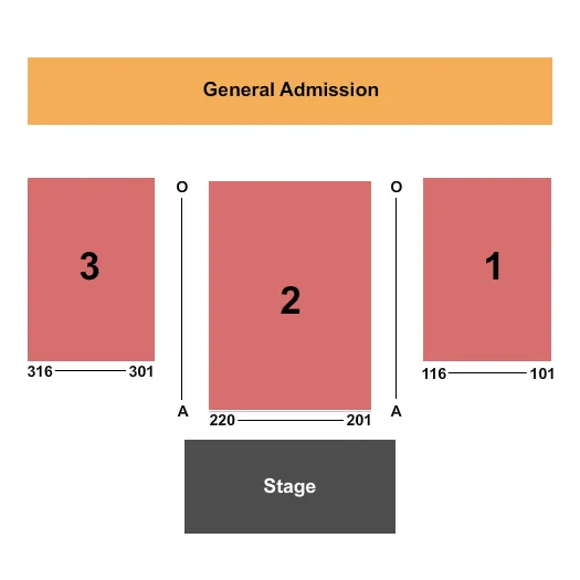  END STAGE Seating Map Seating Chart