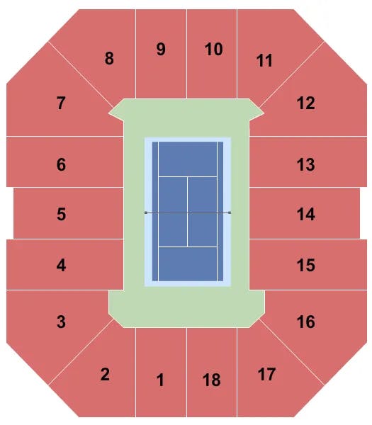  TENNIS 2018 Seating Map Seating Chart