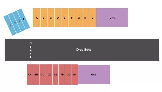  NHRA 2 Seating Map Seating Chart