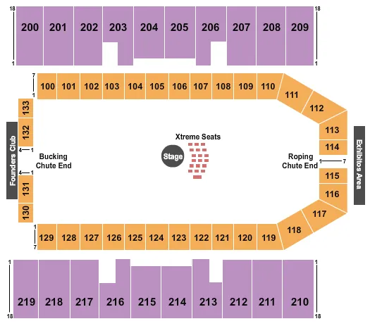  RODEO Seating Map Seating Chart