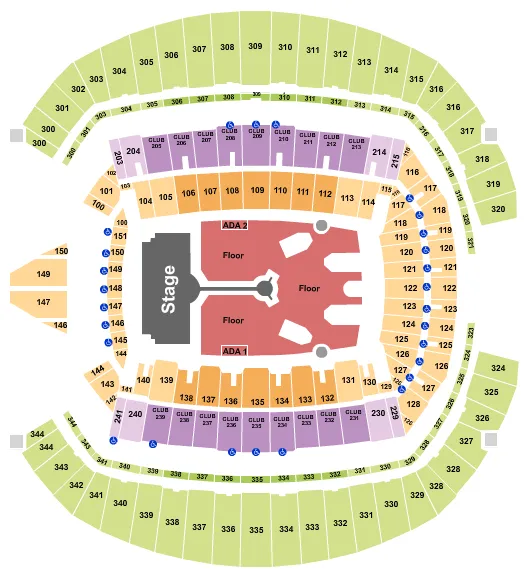 COLDPLAY Seating Map Seating Chart