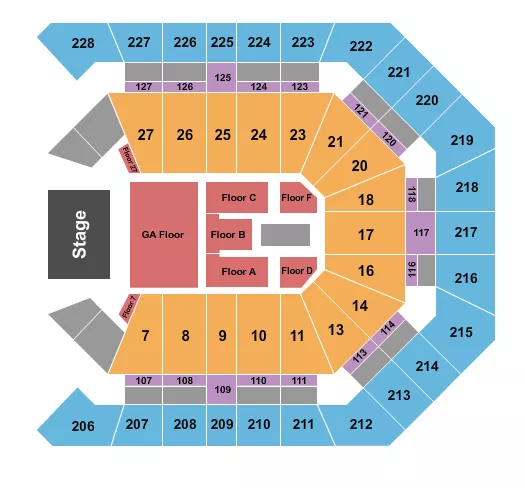  AVRIL LAVIGNE Seating Map Seating Chart